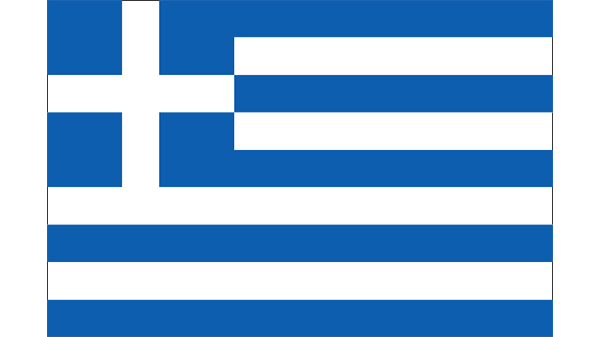 Vlag van Griekenland - in kleur op transparante achtergrond - 600 * 337 pixels 